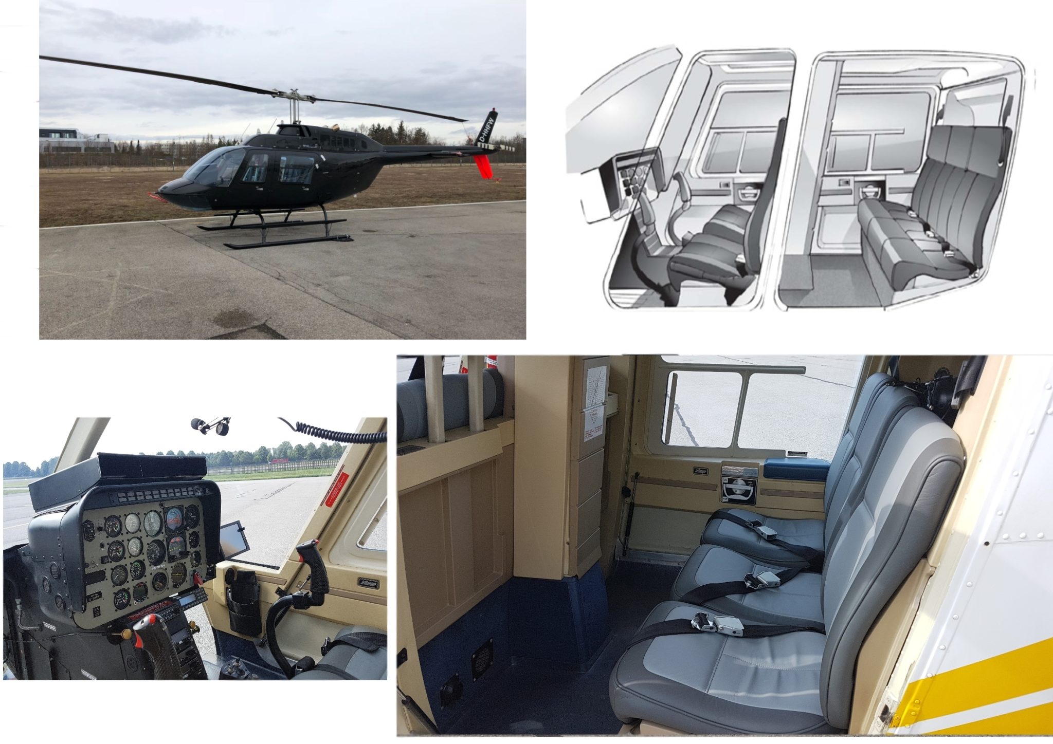 Bell 206B III JetRanger mit Kennzeichen D-HHFW